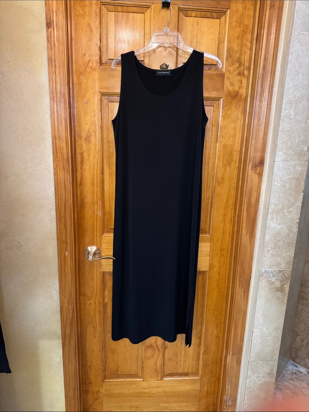 Women's Black Sleeveless Maxi Dress - Sleek Everyday Wear